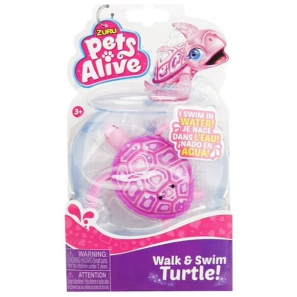 Zuru - Pets Alive Walk & Swim Turtle Violette & Pink - Picture 1 of 4